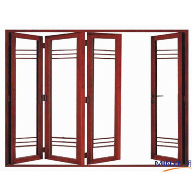 Puertas de vidrio plegable de aluminio decorativo con banda de goma EPDM y vidrio de 5 mm 12A 5 mm
