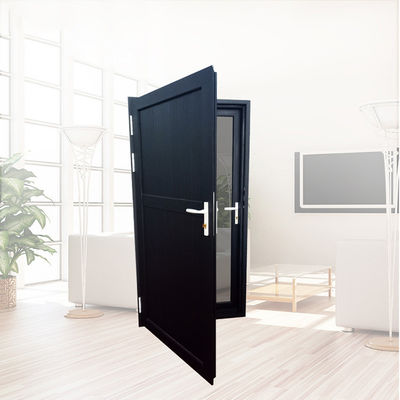Puerta de aleación de aluminio integrada con perfil blanco y acero inoxidable