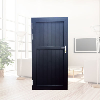 Puerta de aleación de aluminio integrada con perfil blanco y acero inoxidable