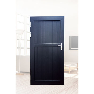 Puerta de aleación de aluminio integrada con perfil blanco y acero inoxidable