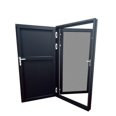 Puerta de aleación de aluminio integrada con perfil blanco y acero inoxidable
