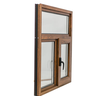 Ventanas de estilo abierto de estilo clásico de madera de aluminio con vidrio de marco de UPVC