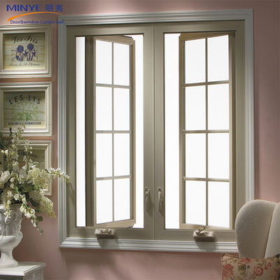 Tipo de ventana circular Ventana de revestimiento de aluminio con parrillas aislante térmico e impermeable