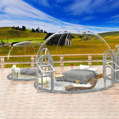 Casa de cúpula prefabricada transparente para la tienda de la burbuja del complejo en Shanghai 6M * H3.25M Tamaño