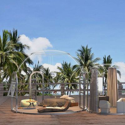Casa de cúpula prefabricada transparente para la tienda de la burbuja del complejo en Shanghai 6M * H3.25M Tamaño