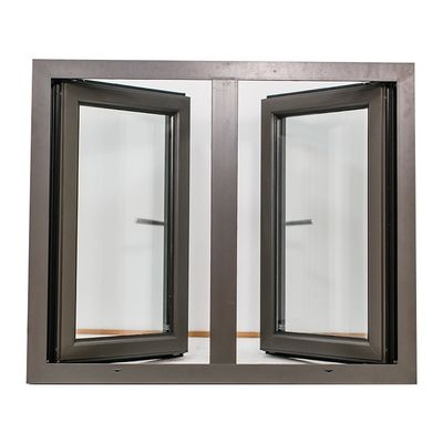 Ventana de aluminio con doble vidrio templado y impacto de huracán horizontal
