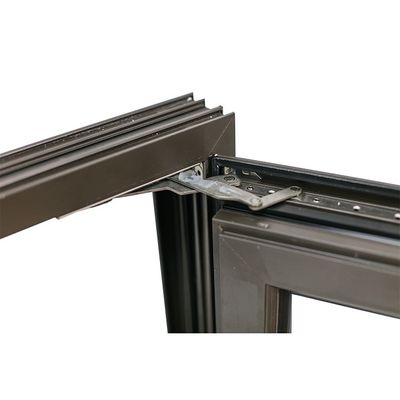 Ventana de aluminio con doble vidrio templado y impacto de huracán horizontal