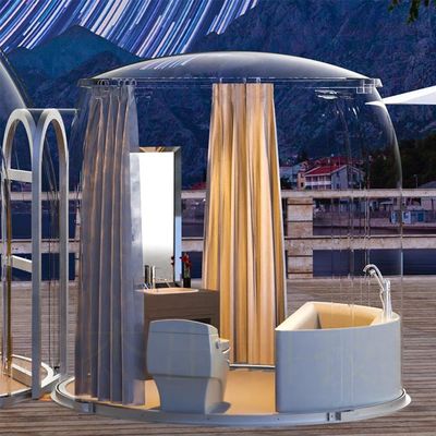 Estructura de aluminio Sala de sol Casa de cúpula con vista estelar y montaje modular de la placa de PC