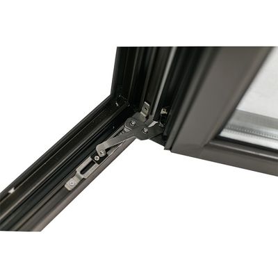 Ventana de aluminio con doble vidrio templado y impacto de huracán horizontal