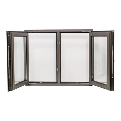 Ventana de aluminio con doble vidrio templado y impacto de huracán horizontal