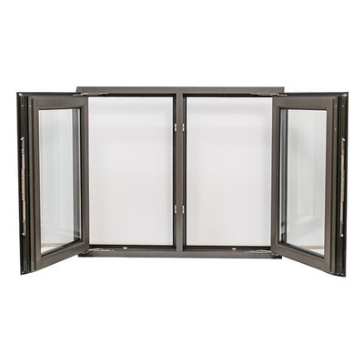 Ventana de aluminio con doble vidrio templado y impacto de huracán horizontal