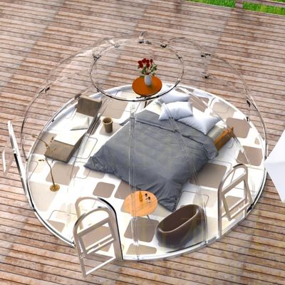 Estructura de aluminio Sala de sol Casa de cúpula con vista estelar y montaje modular de la placa de PC