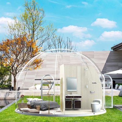Estructura de aluminio Sala de sol Casa de cúpula con vista estelar y montaje modular de la placa de PC