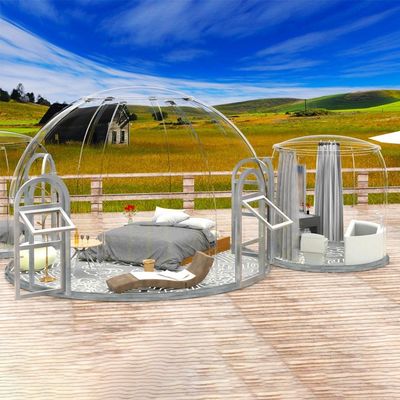 Estructura de aluminio Sala de sol Casa de cúpula con vista estelar y montaje modular de la placa de PC