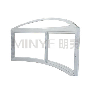 Diseño de ventanas de vidrio curvo con patrón de apertura horizontal con vidrio de seguridad templado
