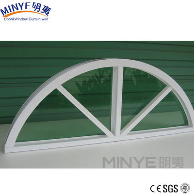 Diseño de ventanas de vidrio curvo con patrón de apertura horizontal con vidrio de seguridad templado