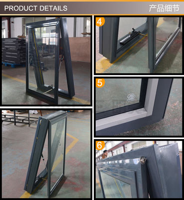 Ventana de claraboya de aluminio de villa con diseño intermitente y vidrio doble acristalado de doble acristalamiento de baja E