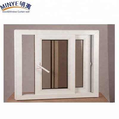 Ventana corredera de UPVC con patrón de apertura horizontal