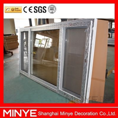 Ventana corredera de UPVC con patrón de apertura horizontal