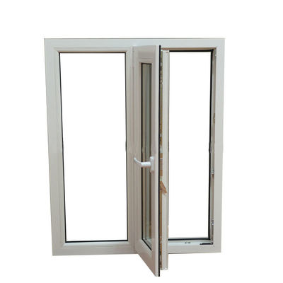 Ventana de imagen de acero plástico PVC de diseño de refuerzo de acero de 1,2 mm Vinyl Ventana fija