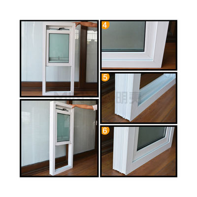 Estilo de diseño moderno PVC/UPVC VÉRTICAL Ventanas correderas con funcionalidad de doble colgante