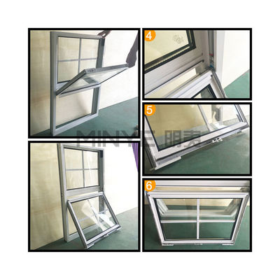 Estilo de diseño moderno PVC/UPVC VÉRTICAL Ventanas correderas con funcionalidad de doble colgante