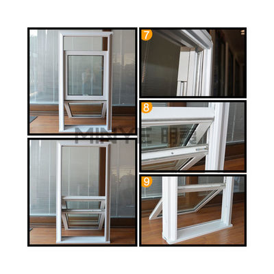 Estilo de diseño moderno PVC/UPVC VÉRTICAL Ventanas correderas con funcionalidad de doble colgante