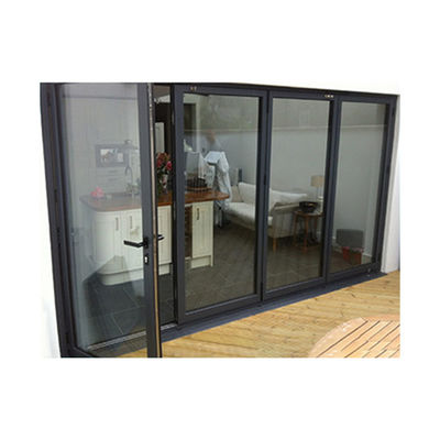 Puerta plegable a prueba de sonido de aleación de aluminio de diseño moderno impermeable con vidrio templado