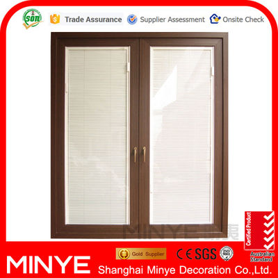 Puerta francesa de vidrio con perfil de concha de PVC en estilo de diseño del suroeste con material plástico