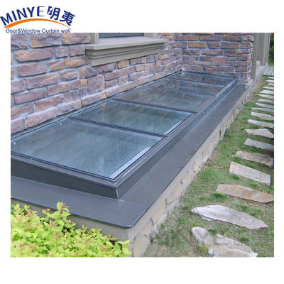 Profile de aluminio fuerte y duradero centro colgado ventana de techo de vidrio claraboya abierta