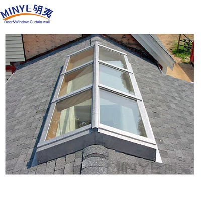 Profile de aluminio fuerte y duradero centro colgado ventana de techo de vidrio claraboya abierta