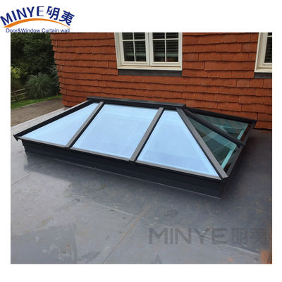 Profile de aluminio fuerte y duradero centro colgado ventana de techo de vidrio claraboya abierta