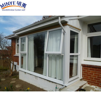 Perfiles UPVC marco de plástico estilo francés patio ventanas y puertas para la durabilidad exterior