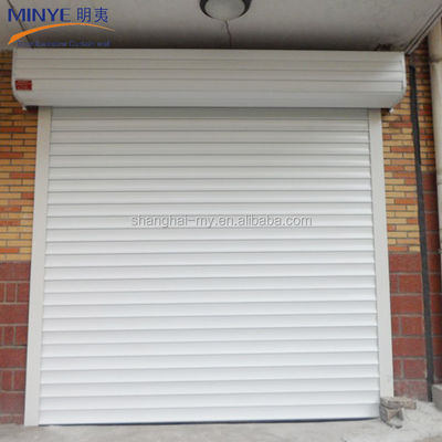 Puerta de garaje eléctrica de perfil de aluminio de la industria hotelera con método de apertura por arrastre rodante