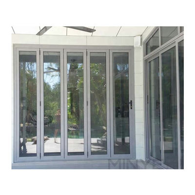 Puerta plegable de PVC para superficie de baño con acordeón acabado