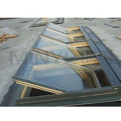Ventana de aluminio con claraboya/techo en tramo Ventanas de vidrio simple/doble/triple
