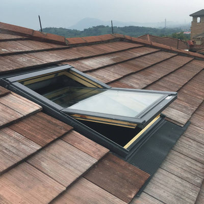 Ventana de aluminio con claraboya/techo en tramo Ventanas de vidrio simple/doble/triple