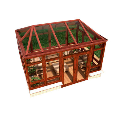 Cuadro de perfil de aluminio Sala de jardín de invierno con doble vidrio y techo triangular