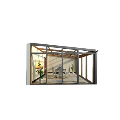 Cuadro de perfil de aluminio Sala de jardín de invierno con doble vidrio y techo triangular