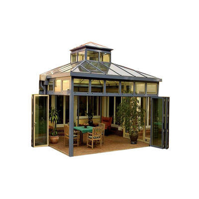 Solario al aire libre con tamaño personalizado de vidrio curvado de aluminio y aleación de aluminio