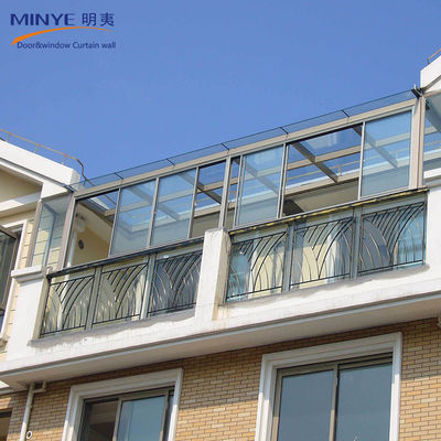 Solario al aire libre con tamaño personalizado de vidrio curvado de aluminio y aleación de aluminio