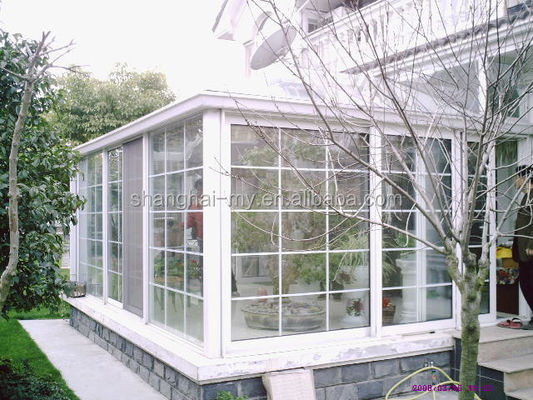 Jardín de invierno con techo plano moldeado con aluminio Sala de sol con tamaño personalizado de Shanghai