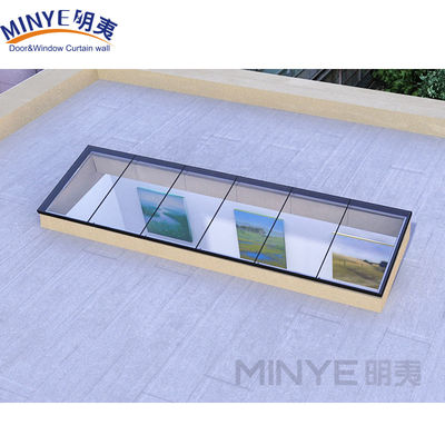 Sombra de la ventana del techo colgada abierta COTADA EN PÚDER de aluminio Luz del cielo del techo con 5MM 9A 5MM vidrio