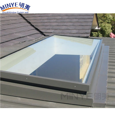 Sombra de la ventana del techo colgada abierta COTADA EN PÚDER de aluminio Luz del cielo del techo con 5MM 9A 5MM vidrio