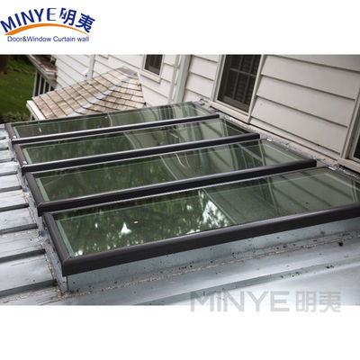 Sombra de la ventana del techo colgada abierta COTADA EN PÚDER de aluminio Luz del cielo del techo con 5MM 9A 5MM vidrio