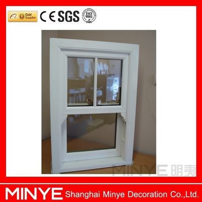 Diseño de parrilla de ventana corredera vertical UPVC/PVC a prueba de viento para la funcionalidad del salón