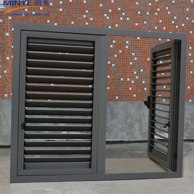 Perfil de PVC de aluminio de seguridad interior persiana de ventana huracán de impacto Casement de ventanas