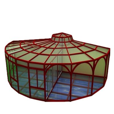 Tamaño personalizado Portable de aluminio salón de sol y jardín con techo triangular moldeado