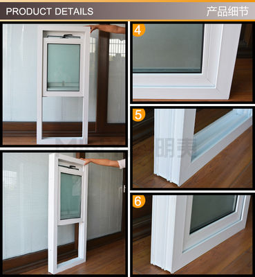 Diseño de estilo abierto vertical Ventanas de baño con espesor de perfil de 2,5 mm