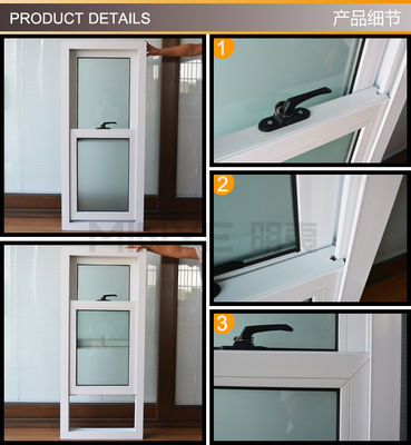 Diseño de estilo abierto vertical Ventanas de baño con espesor de perfil de 2,5 mm